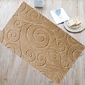 Scroll 18X30'' Accent Rug Non-Slip Taupe